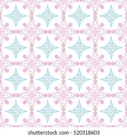 Seamless pattern with vintage ornament. Decoration fabric. Wallpaper design. Stylish beautiful baby seamless pattern. Vector