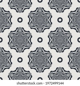 Seamless pattern with vintage ornament. Vector illustration.