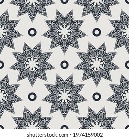 Seamless pattern with vintage ornament. Vector