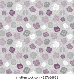 Seamless pattern with vintage roses