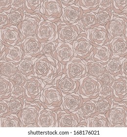 Seamless pattern with vintage roses.