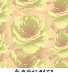 Seamless pattern with vintage roses.