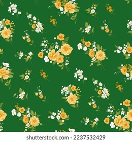 Nahtloses Muster mit Vintage-Rosen für Sommerkleidergewebe