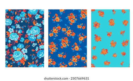 Seamless pattern with vintage roses for summer dress fabrics