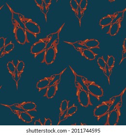 seamless pattern with vintage scissors
