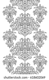 Seamless pattern in vintage style with beautiful ornaments