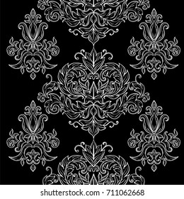 Seamless pattern in vintage style with beautiful ornaments