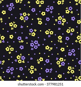 Seamless pattern in vintage style. Doodle flowers retro design. Can be used for wallpaper, pattern fills, web page background, surface textures. Vector