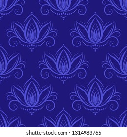 Seamless pattern in vintage style on a dark background. Vector.