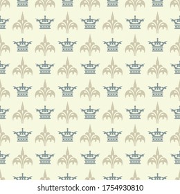 Seamless Pattern Vintage Style | Royal Background Pattern | Vector