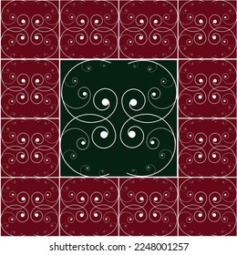 Nahtloses Muster mit Vintage-Fliesen. Retro-geometrischer Hintergrund. Hintergrund im japanischen Stil. 