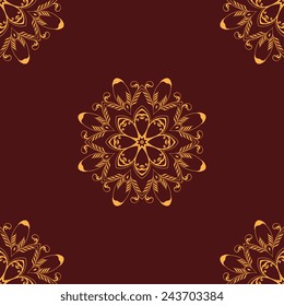 Seamless pattern vintage vector background. Vector illustration