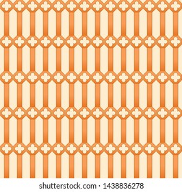 Seamless pattern in vintage victorian style on terracotta shades. Can be used for your design, wallpaper, pattern fills, surface textures, textile.