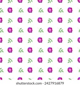 Seamless pattern with violet flowers for the design of the cover, background, wrapping paper, banner. Vector graphics