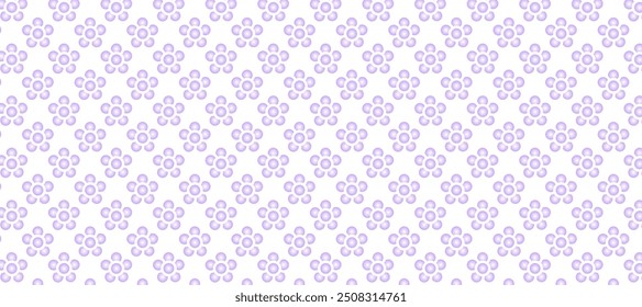 Patrón sin fisuras con flores violetas en el fondo blanco