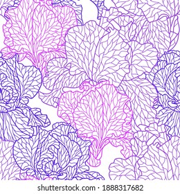 Seamless pattern with violet irises. Beautiful decorative stylized summer flowers.