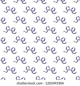 seamless pattern with violet ribbon bow knots