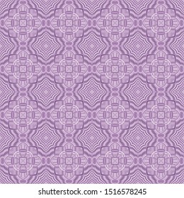 Seamless pattern. Violet shades. Quadrilateral elements. Lilac colors. Sivolic flowers.