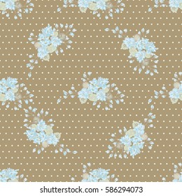 Seamless pattern of violet. Spring flowers. Floral seamless background for textile or book covers, manufacturing, wallpapers, print, gift wrap and scrapbooking.