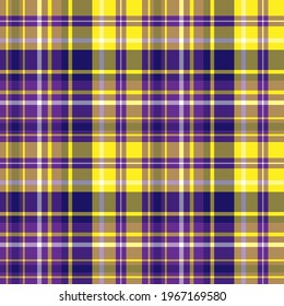 Seamless pattern in violet and yellow colors for plaid, fabric, textile, clothes, tablecloth and other things. Vector image. 