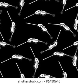 Seamless pattern with violins