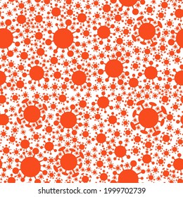virus de patrón ininterrumpido Covid19, icono de textil de fondo codificado, 