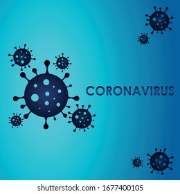 Patrón transparente con virus. Coronavirus sobre un fondo oscuro con efecto neón. Ilustración vectorial.