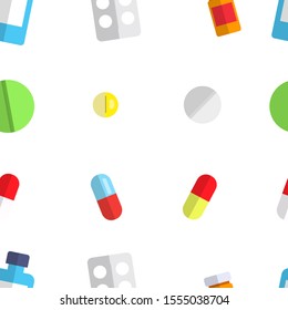 Seamless Pattern with vitamin pills design