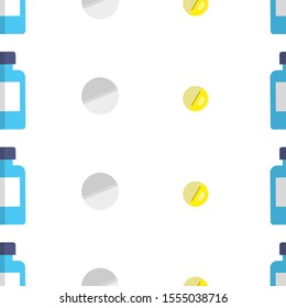 Seamless Pattern with vitamin pills design