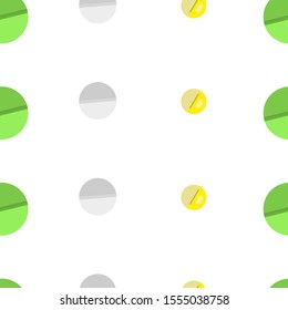 Seamless Pattern with vitamin pills design