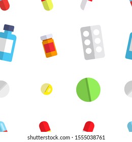 Seamless Pattern with vitamin pills design