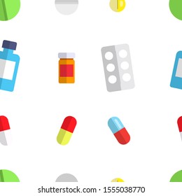 Seamless Pattern with vitamin pills design
