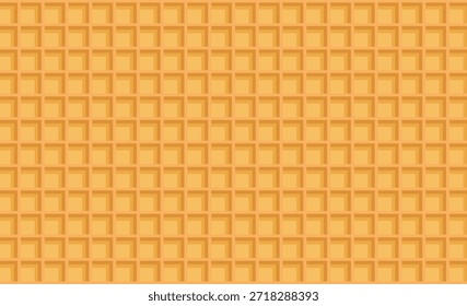Patrón sin fisuras de waffle. Textura de Vector de cono de helado. Ilustración del fondo de gofre