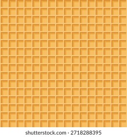 Patrón sin fisuras de waffle. Textura de Vector de cono de helado. Ilustración del fondo de gofre