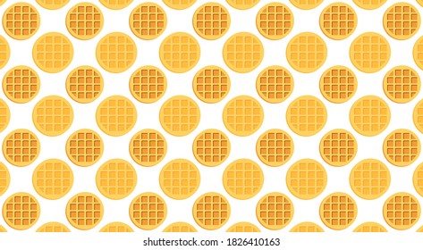 Seamless pattern with waffle. Wallpaper, print, modern textile design, wrapping paper