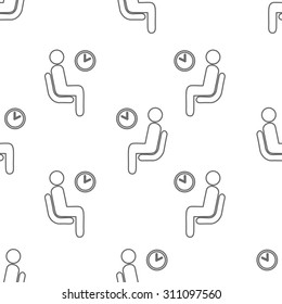 seamless pattern with waiting