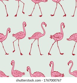 Patrón sin foco de los flamencos rosados