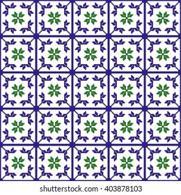 seamless pattern for wallpaper design, textile. It is in the form of pixel mosaic. vector illustration. blue, green, red colors