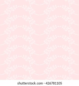 Seamless pattern, wallpaper. Green branches. Vector.