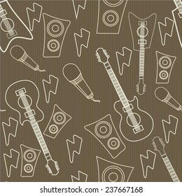 Seamless pattern wallpaper of musical instrument.