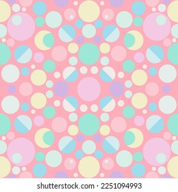 Seamless pattern wallpaper. Pastel design.