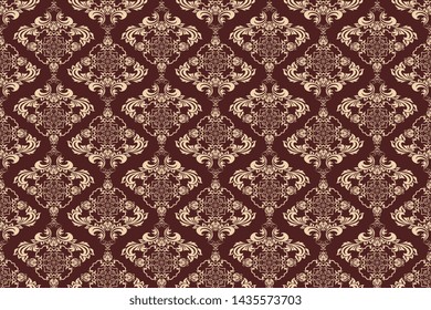 Seamless pattern. Wallpaper in vintage style on ackground. Floral ornament on background. Cute vector illustration
