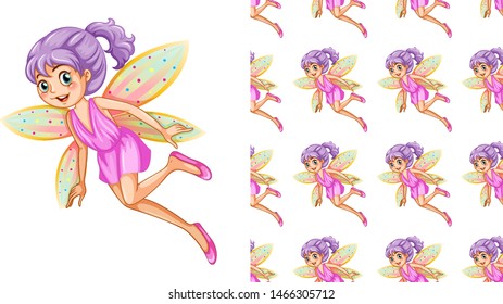 Seamless pattern for wallpaper, wrapping isolated on white illustration