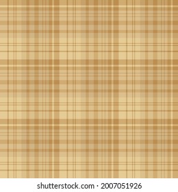 Seamless pattern in warm beige colors for plaid, fabric, textile, clothes, tablecloth and other things. Vector image. 
