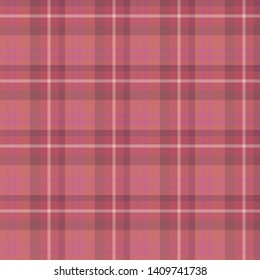 Seamless pattern in warm pink colors for plaid, fabric, textile, clothes, tablecloth and other things. Vector image. 
