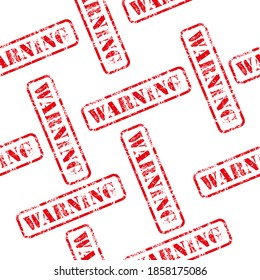 seamless pattern with warning sign