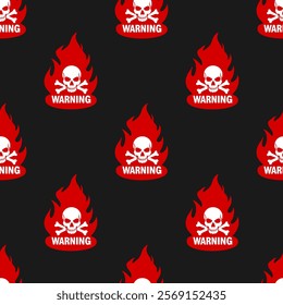 a seamless pattern with warning sign icons.suitable for building projects or those relating to safety or chemical issues