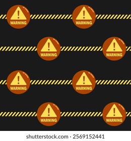 a seamless pattern with warning sign icons.suitable for building projects or those relating to safety or chemical issues