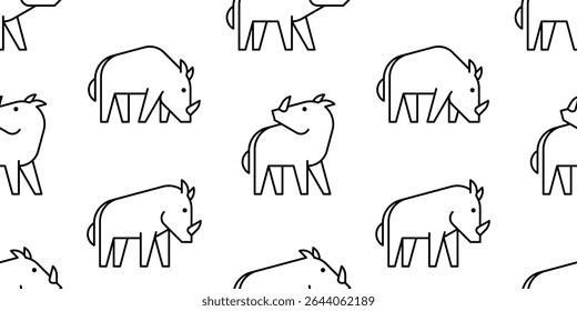 Seamless pattern with Warthog logo. isolated on white background