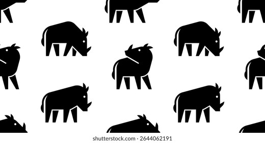 Seamless pattern with Warthog logo. isolated on white background